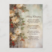 Kerst Ierse zegen |  winterbloem Feestdagenkaart (Voorkant)