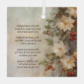 Kerst Ierse zegen |  winterbloem Glas Ornament (Achterkant)
