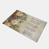 Kerst Ierse zegen |  winterbloemen Deurmat (Schuin)