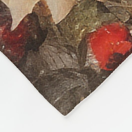 Kerst Ierse zegen |  winterbloemen Fleece Deken (Hoek)