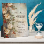 Kerst Ierse zegen |  winterbloemen Fotoplaat (Zijkant)