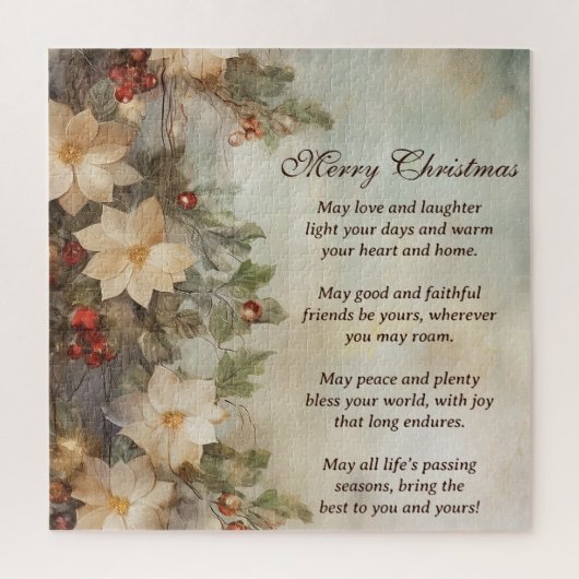 Kerst Ierse zegen | winterbloemen Legpuzzel (Verticaal)