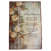 Kerst Ierse zegen |  winterbloemen Medium Cadeauzakje (Achterkant)