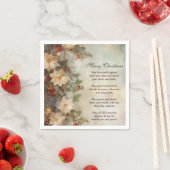 Kerst Ierse zegen |  winterbloemen Servet (Insitu)