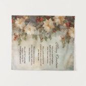 Kerst Ierse zegen | winterbloemen Wandkleed (Voorkant (horizontaal))