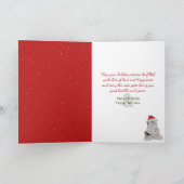 Kerst-ijs hart in rode handschoenen feestdagen kaart (Binnen)