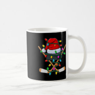 Kerst ijs hockey speler kerstman hoed Xmas mannen  Koffiemok