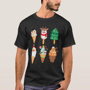 Kerst ijs Santa vrienden Kerst kinderen T-shirt