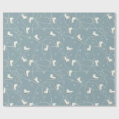 Kerst-ijs schaatsen patroon - kerstcadeaus cadeaupapier (Vlak)