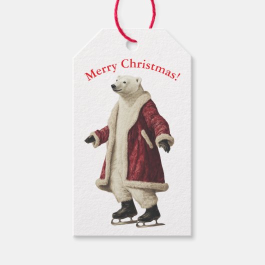 KERST IJSBEER Cadeaubijslage Cadeaulabel (Voorkant)