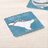 Kerst ijsbeer papier coaster kartonnen onderzetters (Gebogen)