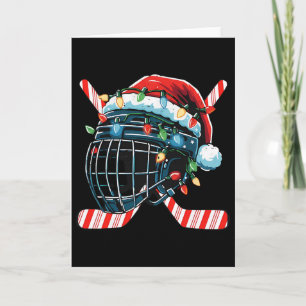 Kerst ijshockeyhelm Kerstman Xmas mannen jongens K Kaart