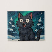 Kerst IJslandse Julkat Legpuzzel (Horizontaal)