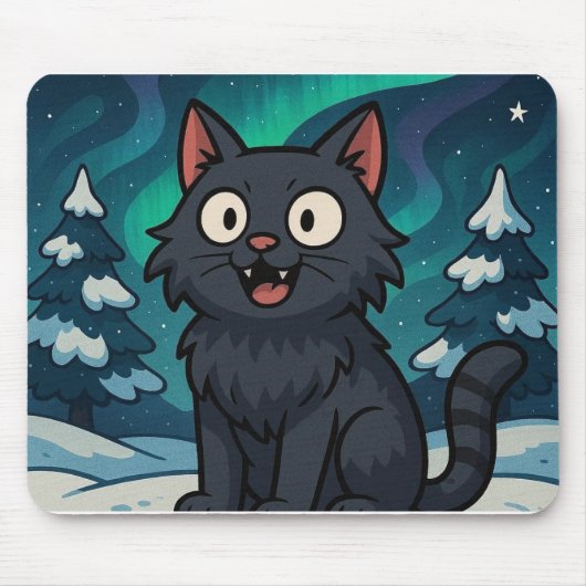 Kerst IJslandse Julkat Muismat (Voorkant)