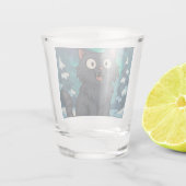 Kerst IJslandse Julkat Shot Glas (Achterkant)
