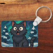 Kerst IJslandse Julkat  Sleutelhanger (Voorkant)