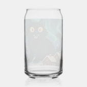 Kerst IJslandse Kerstkat met Noorderlicht Blikvorm Glas (Voorkant)
