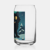 Kerst IJslandse Kerstkat met Noorderlicht Blikvorm Glas (Rechts)