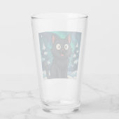 Kerst IJslandse Yule Kat Glas (Achterkant)