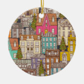 kerst-ijzeren mult keramisch ornament (Voorkant)