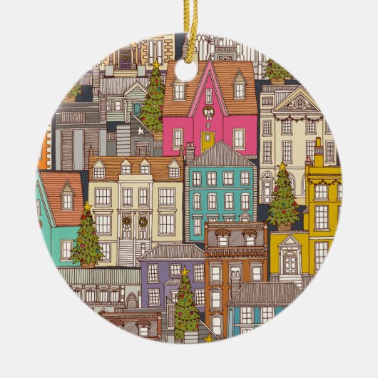 kerst-ijzeren mult keramisch ornament (Voorkant)