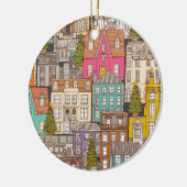 kerst-ijzeren mult keramisch ornament (Links)