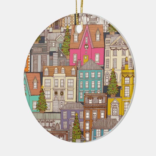 kerst-ijzeren mult keramisch ornament (Links)