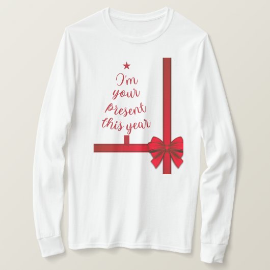 Kerst Ik ben je Cadeau dit jaar T-shirt (Design voorkant)