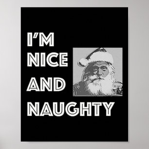 Kerst Ik ben leuk en stout Grappig Kerstlijst Poster