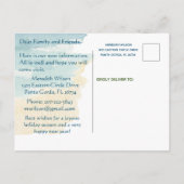 Kerst Ik heb Ocean Beach Budget Move verplaatst Aankondigingskaart (Achterkant)