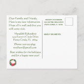 Kerst Ik heb Ocean Beach Budget Move verplaatst Aankondigingskaart (Achterkant)