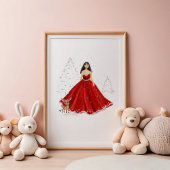 Kerst Illustratie Poster
