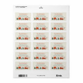 Kerst Illustratie Vakantie Retouradres Label (Full Sheet)