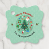 Kerst Illustraties Kerstfeest Bedankjes Labels (Voorkant)