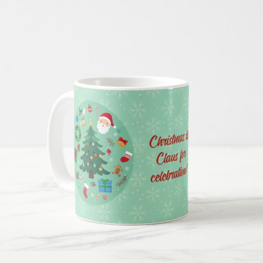 Kerst Illustraties Kerstfeest Koffiemok (Voorkant links)