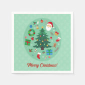 Kerst Illustraties Kerstfeest Servet (Voorkant)