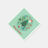 Kerst Illustraties Kerstfeest Servet (Hoek)