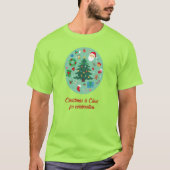 Kerst Illustraties Vakantie T-shirt (Voorkant)