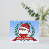 Kerst in Albanië | Glimlachende vlag Feestdagenkaart (Staand voorkant)