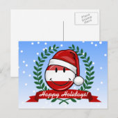 Kerst in Albanië | Glimlachende vlag Feestdagenkaart (Voorkant / Achterkant)