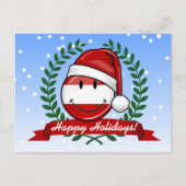 Kerst in Albanië | Glimlachende vlag Feestdagenkaart (Voorkant)