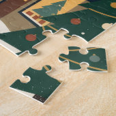 Kerst in Alpen Bergdorp Legpuzzel (Zijkant)