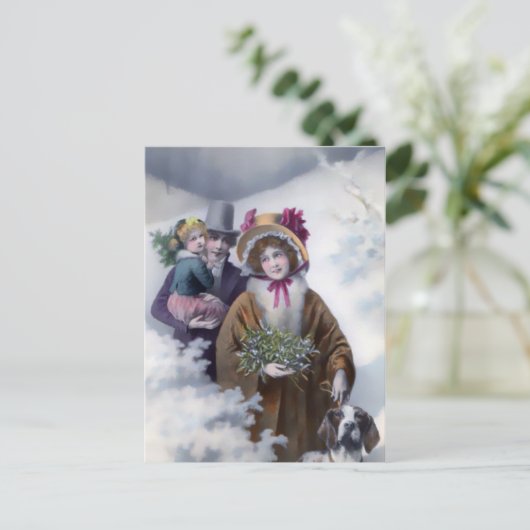 Kerst in Andover,  vakantieontwerp Feestdagenkaart (Staand voorkant)