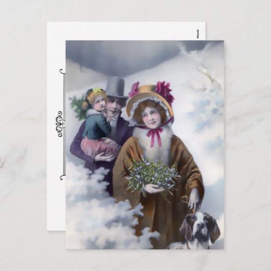 Kerst in Andover,  vakantieontwerp Feestdagenkaart (Voorkant / Achterkant)