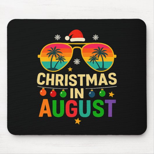 Kerst in augustus zomervakantie Kerstmis Muismat (Voorkant)