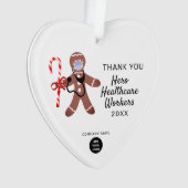 Kerst in bedrijf Hartelijk dank voor uw gezondheid Ornament (voorkant)