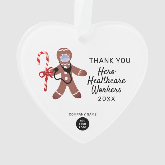 Kerst in bedrijf Hartelijk dank voor uw gezondheid Ornament (achterkant)