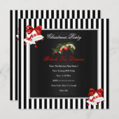 Kerst in bedrijf: rode zwarte streep kaart (Voorkant / Achterkant)