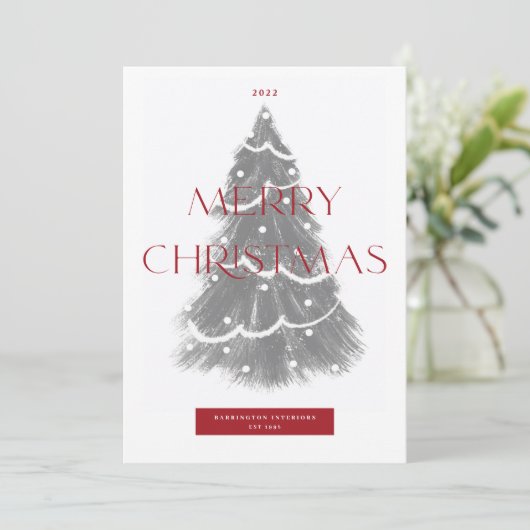 Kerst in bedrijven feestdagenkaart (Staand voorkant)