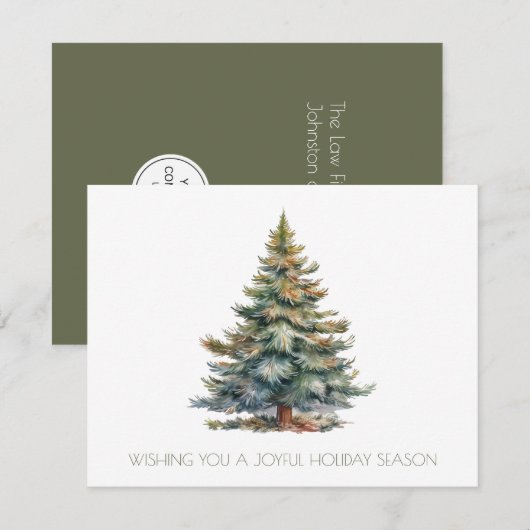 Kerst in bedrijven notitiekaartje (Voorkant / Achterkant)